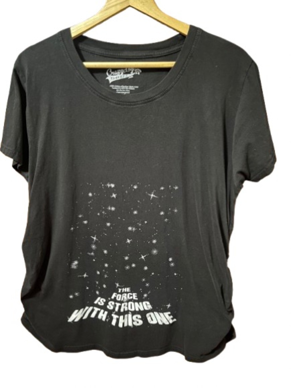 Crazy Dog Star Wars "The Force Is Strong With This One" Maternity T-shirt 3XL